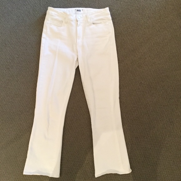 paige colette crop flare white
